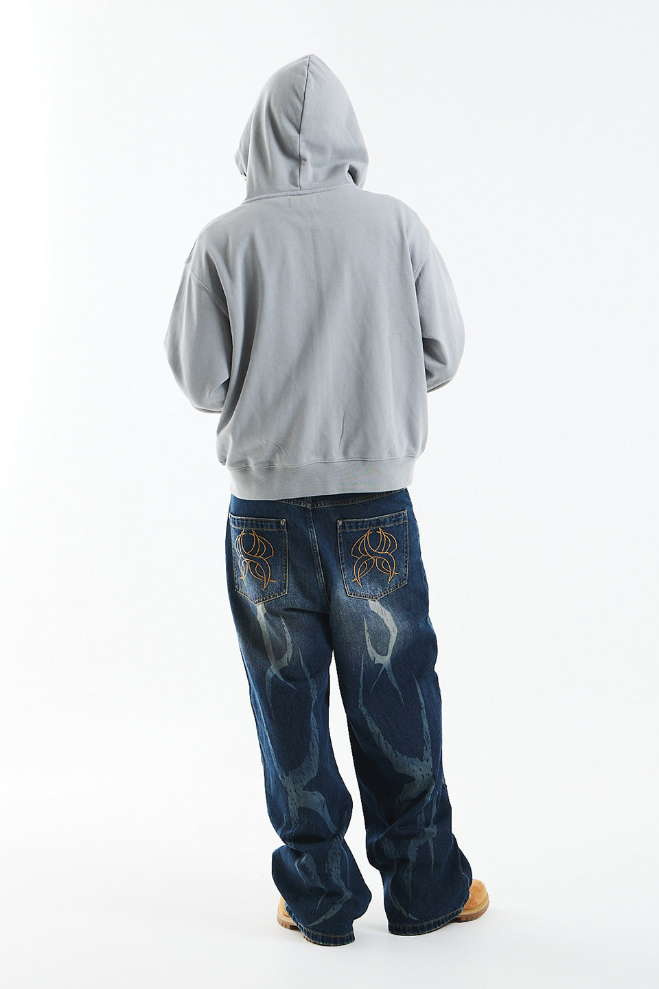 Fire Skeleton Rhinestone Zip Hoodie