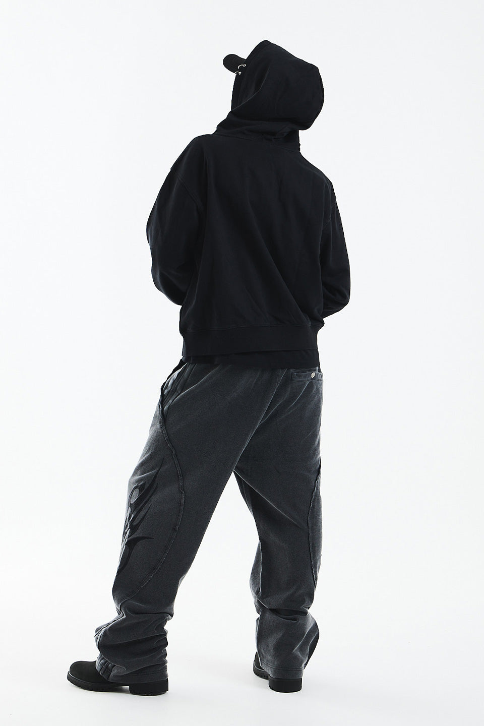 Fire Skeleton Rhinestone Zip Hoodie