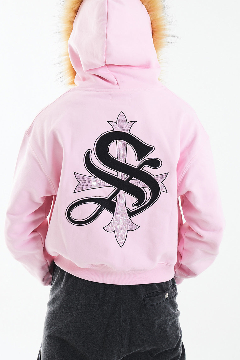 【予約商品】Faux Fur Cross Zip Hoodie【2月上旬お届け】