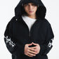 Tribal Bones Pierced Zip Hoodie