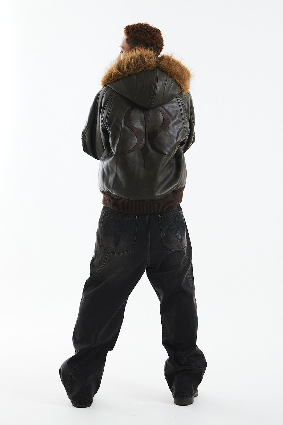 Faux Fur Hooded Bomber Jacket