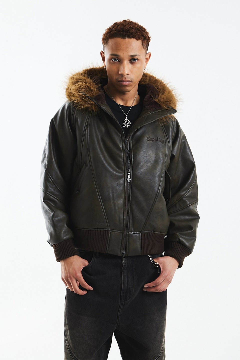 Faux Fur Hooded Bomber Jacket｜SUPPLIER｜ジャケット