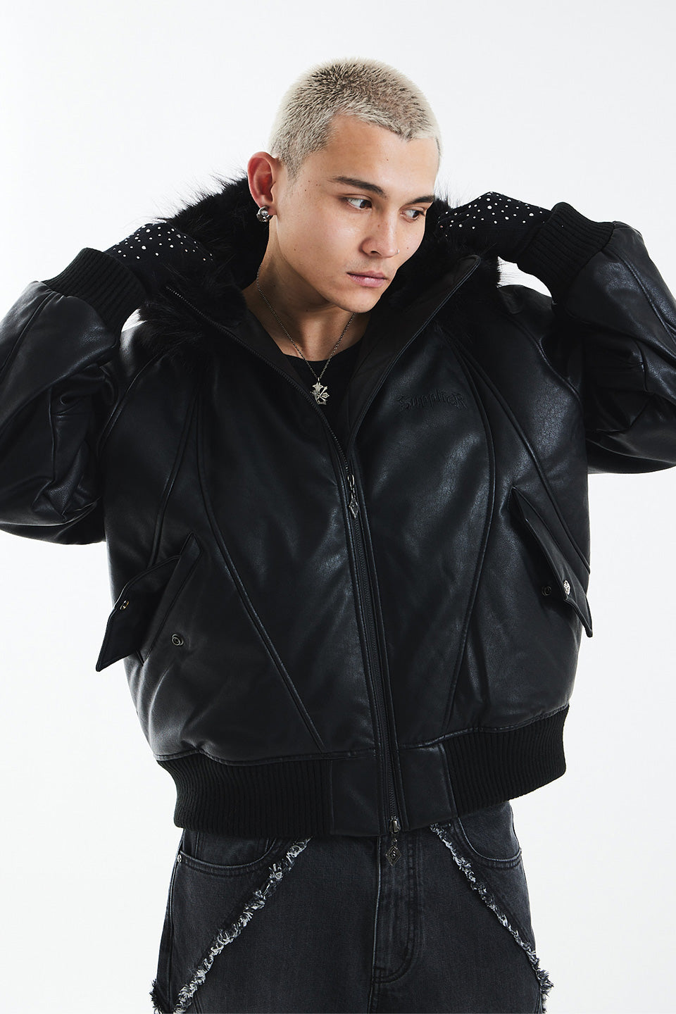 Faux Fur Hooded Bomber Jacket｜SUPPLIER｜ジャケット