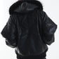 Faux Fur Hooded Bomber Jacket