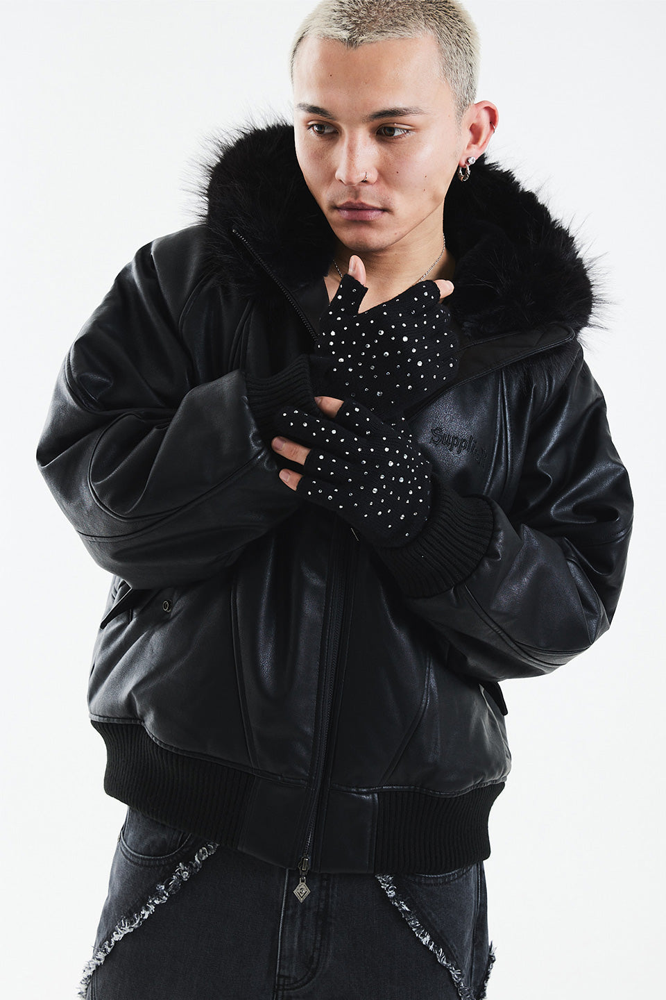 Faux Fur Hooded Bomber Jacket｜SUPPLIER｜ジャケット