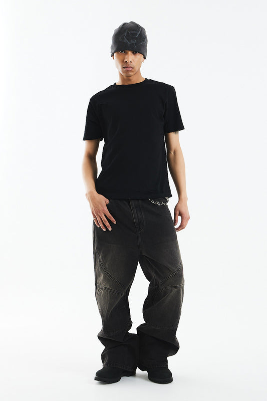 Switching Pierced Baggy Jeans