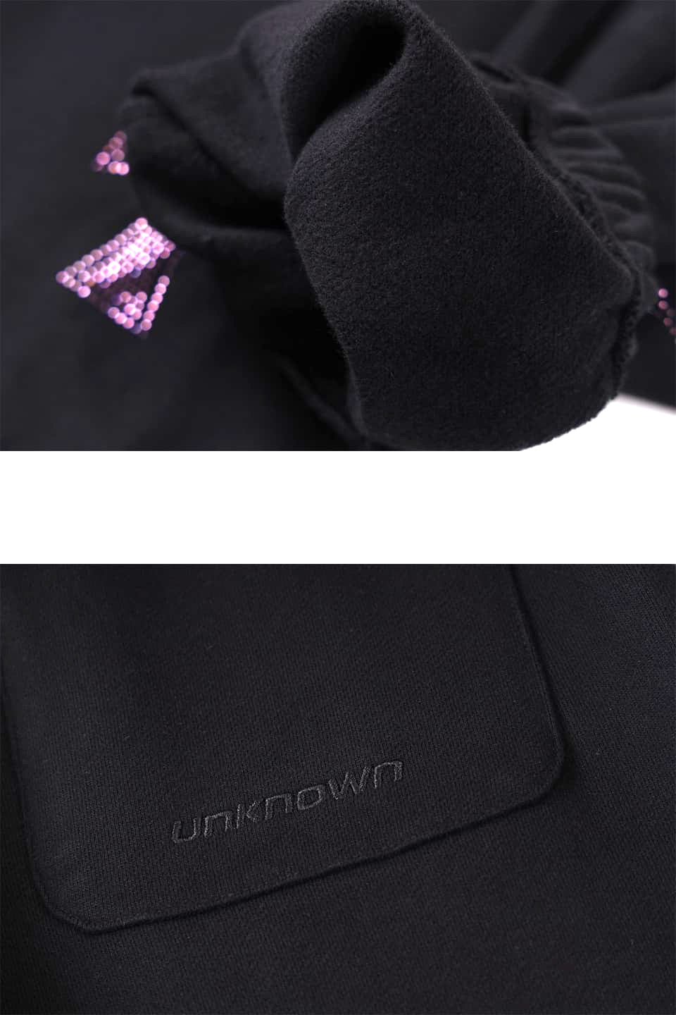 【予約商品】Black x Purple Cross Rhinestone Jogger【10月下旬~11月上旬お届け】