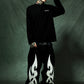 Multiple Cross Thermal Long Sleeve Tee