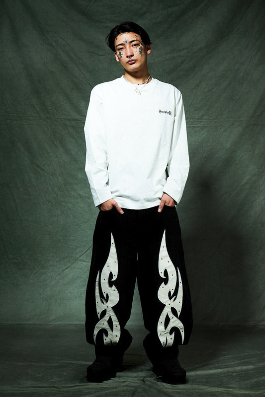 Cross Rhinestone Long Sleeve Tee