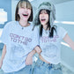 【I don't go to the moon】 Moon Rhinestone Tee - Oversize Fit