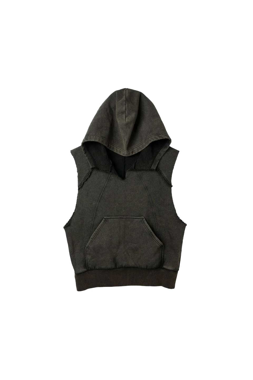 Washed Heavy Weight Vest Hoodie