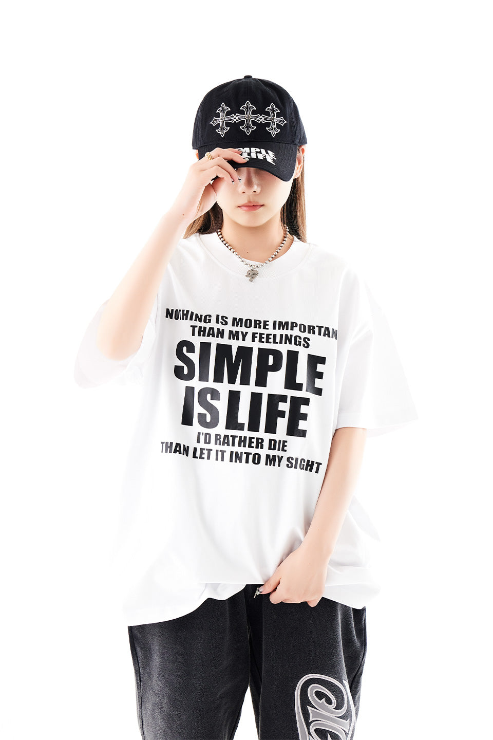 Simple Is Life Cross Embroidery Cap｜SUPPLIER｜キャップ