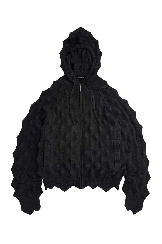 Spiked Zip-Up Hoodie