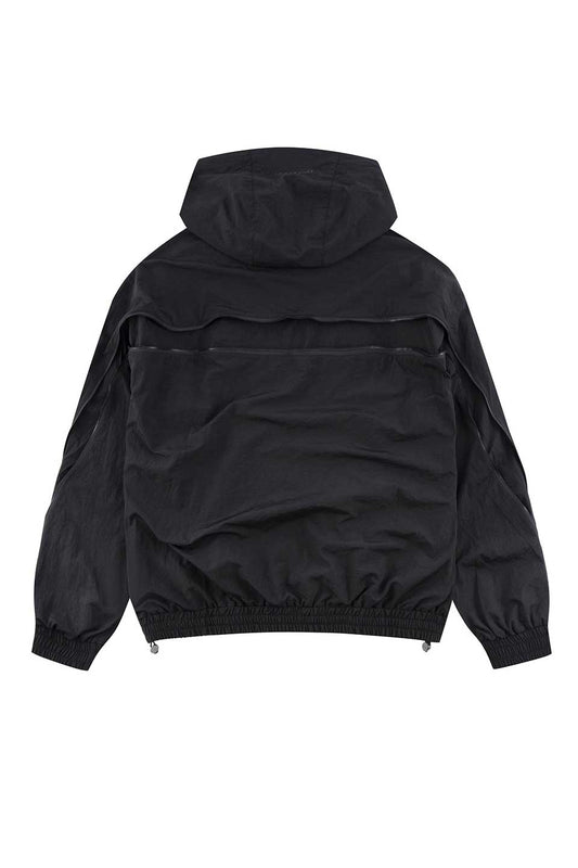 Black Tonal Zip Track Jacket