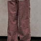 Double Knee Wide Denim Pants