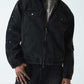 Cross Leather Patch Denim Jacket