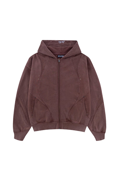 Curve Switching Zip Hoodie