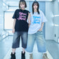 【I don't go to the moon】 Logo Tee - Oversize Fit