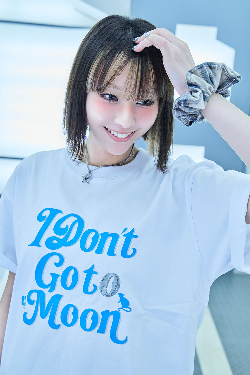 【I don't go to the moon】 Logo Tee - Oversize Fit