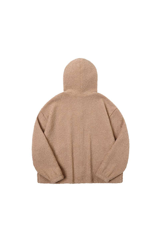 Imitation Lambswool Cardigan Hoodie