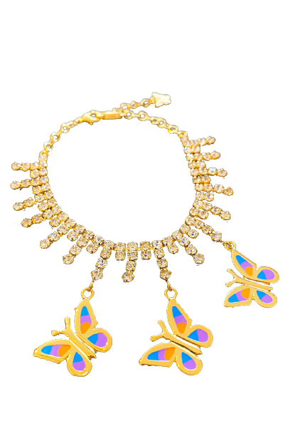 Shinee Gold Butterfly Ankle Bracelet