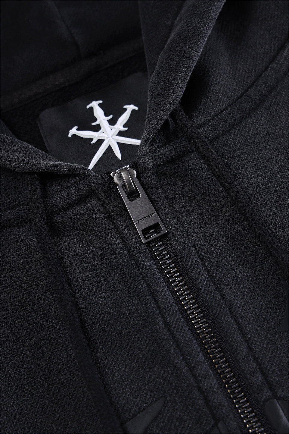 Dagger Patch Zip Hoodie