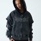 Fire Bones Layered Sleeve Zip Hoodie