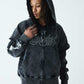 Fire Bones Layered Sleeve Zip Hoodie