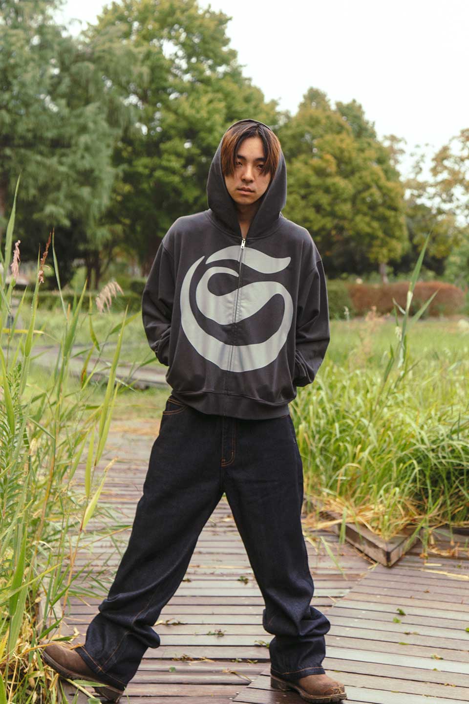 Huge S Logo Zip Hoodie