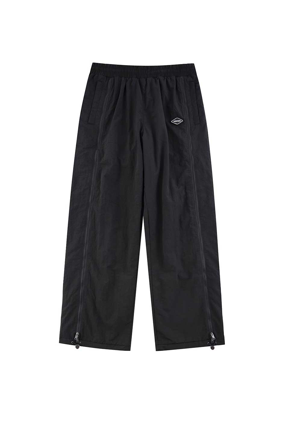 Black Tonal Zip Track Pants