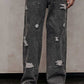 Double Knee Wide Denim Pants