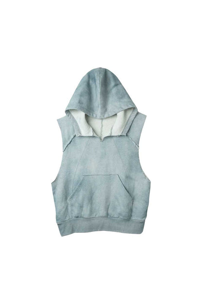Washed Heavy Weight Vest Hoodie