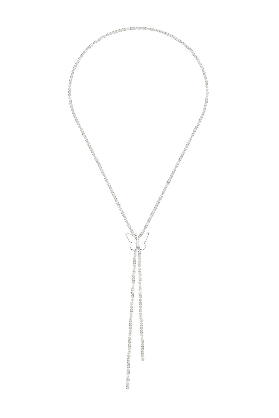 Crystal Lariat Silky Butterfly