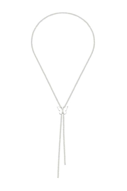 Crystal Lariat Silky Butterfly