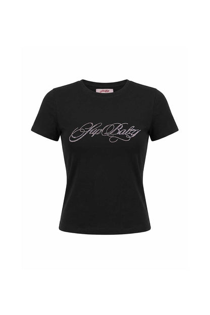 【先行予約販売】Rhinestone Baby Logo Tee Women's【4月上旬お届け】