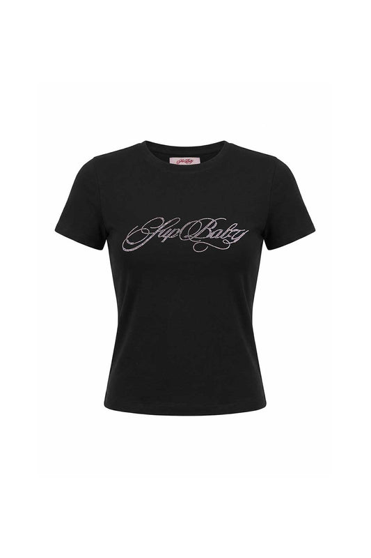 【先行予約販売】Rhinestone Baby Logo Tee Women's【4月上旬お届け】