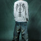 Studs Tribal Leather Patch Curve Denim