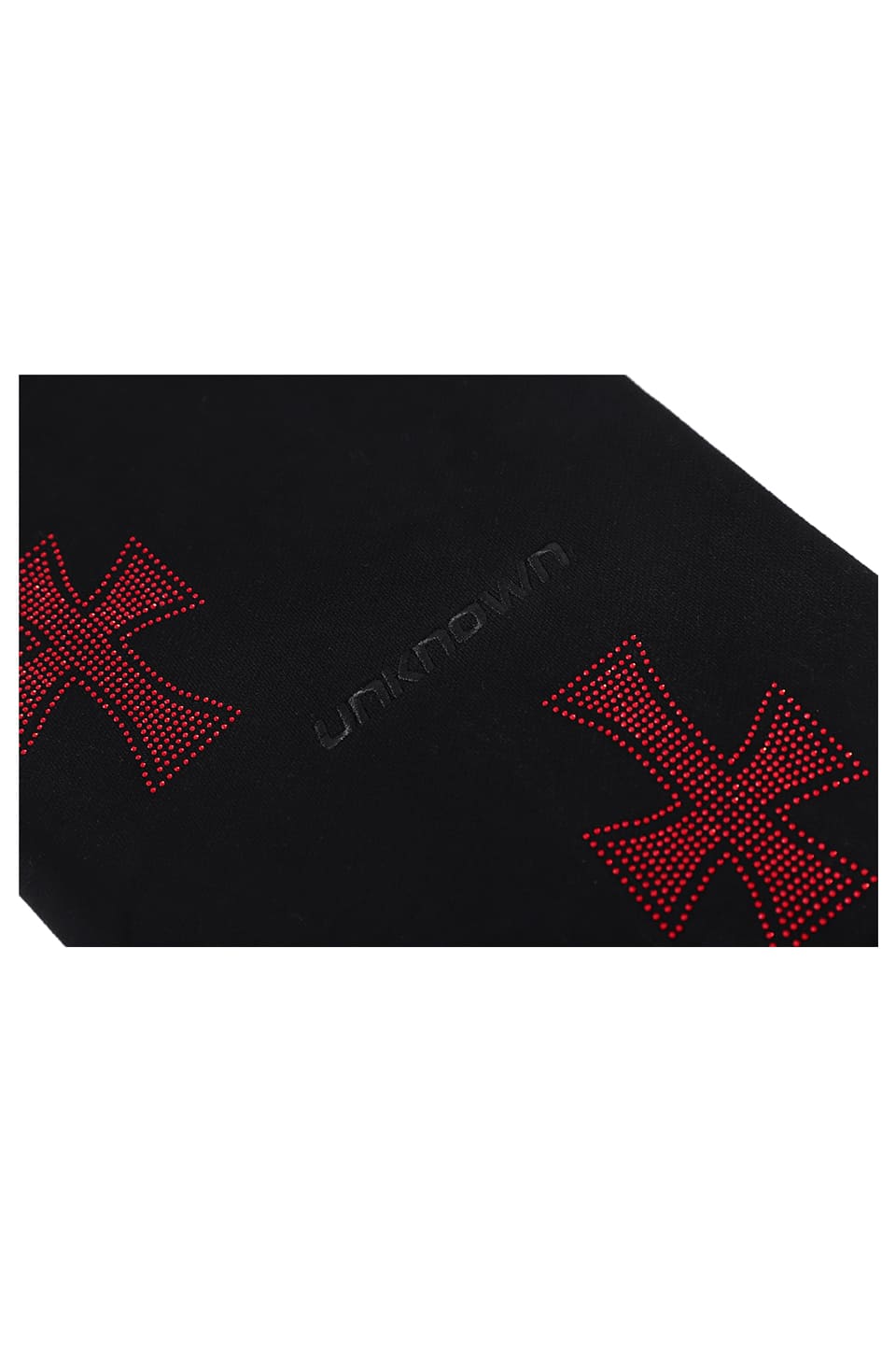 【予約商品】Black x Red Cross Rhinestone Jogger【10月下旬~11月上旬お届け】