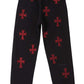 【予約商品】Black x Red Cross Rhinestone Jogger【10月下旬~11月上旬お届け】