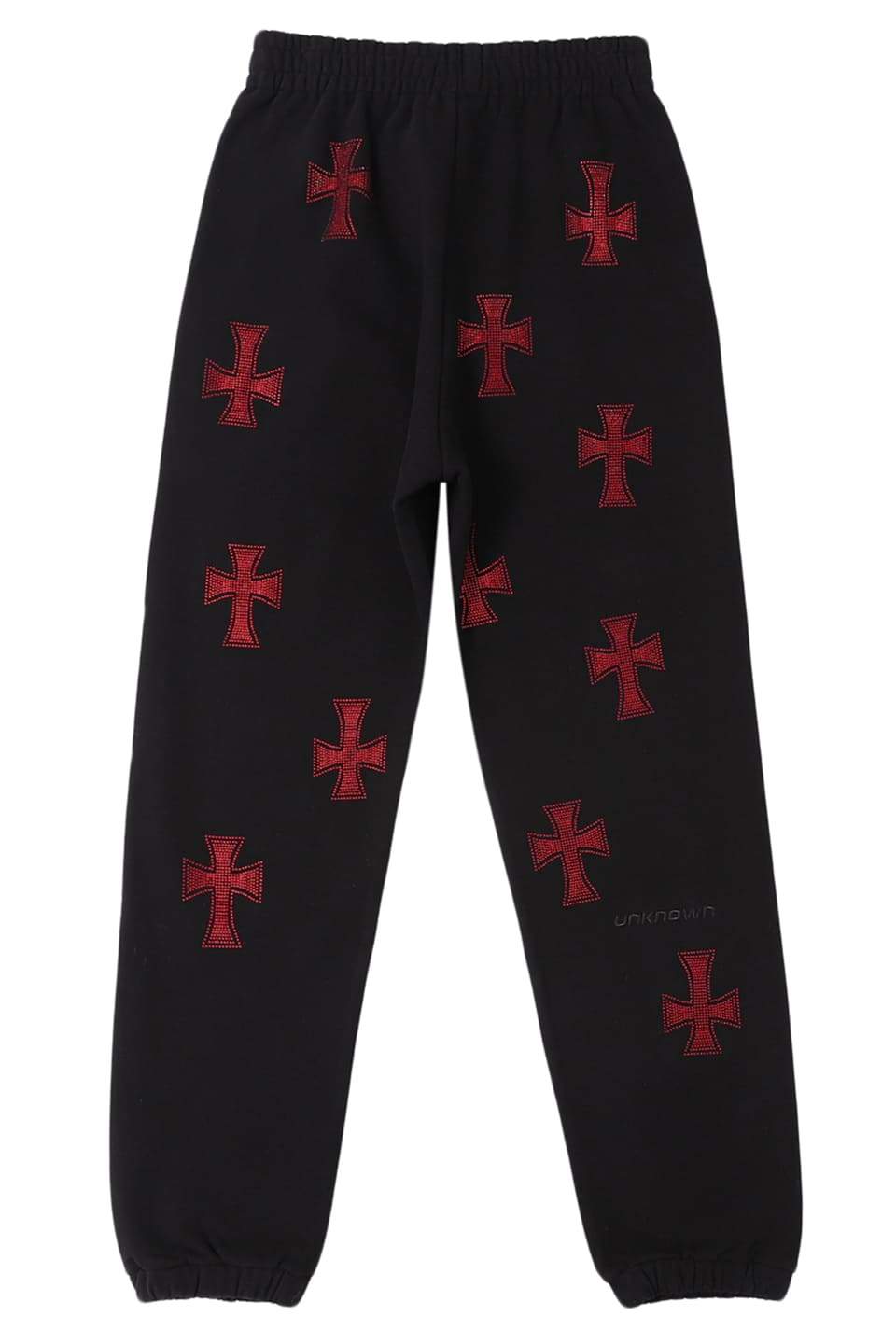 【予約商品】Black x Red Cross Rhinestone Jogger【10月下旬~11月上旬お届け】