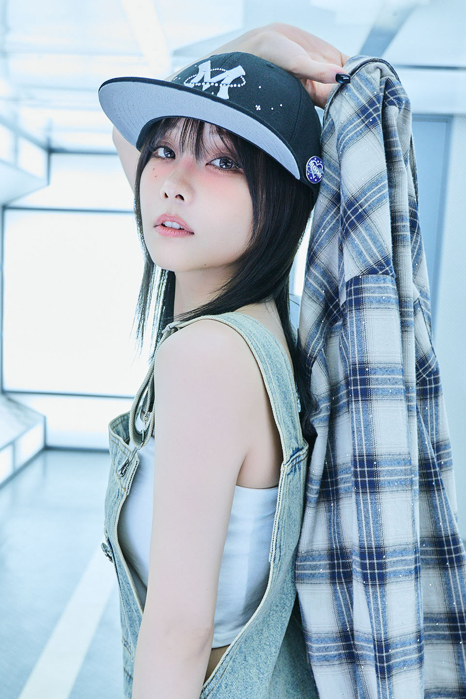 【I don't go to the moon】Moon Rhinestone Baseball Cap