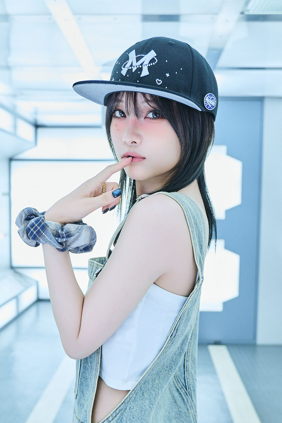 【I don't go to the moon】Moon Rhinestone Baseball Cap