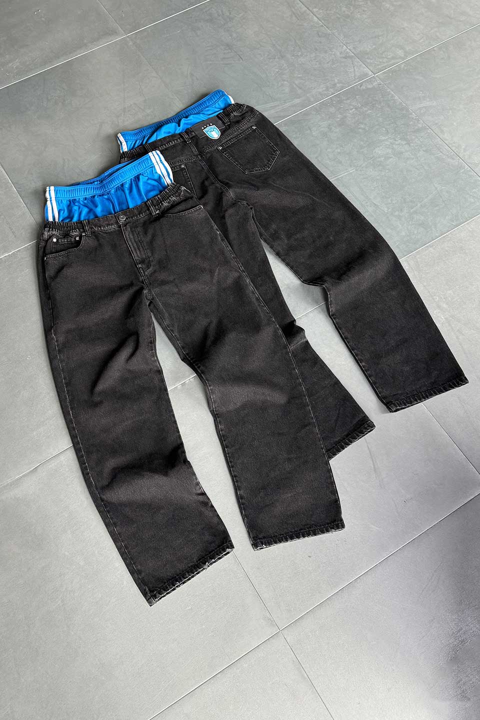 Double Layer Waistband Denim