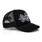 9090 X Supplier Cross Leather Patch Mesh Cap