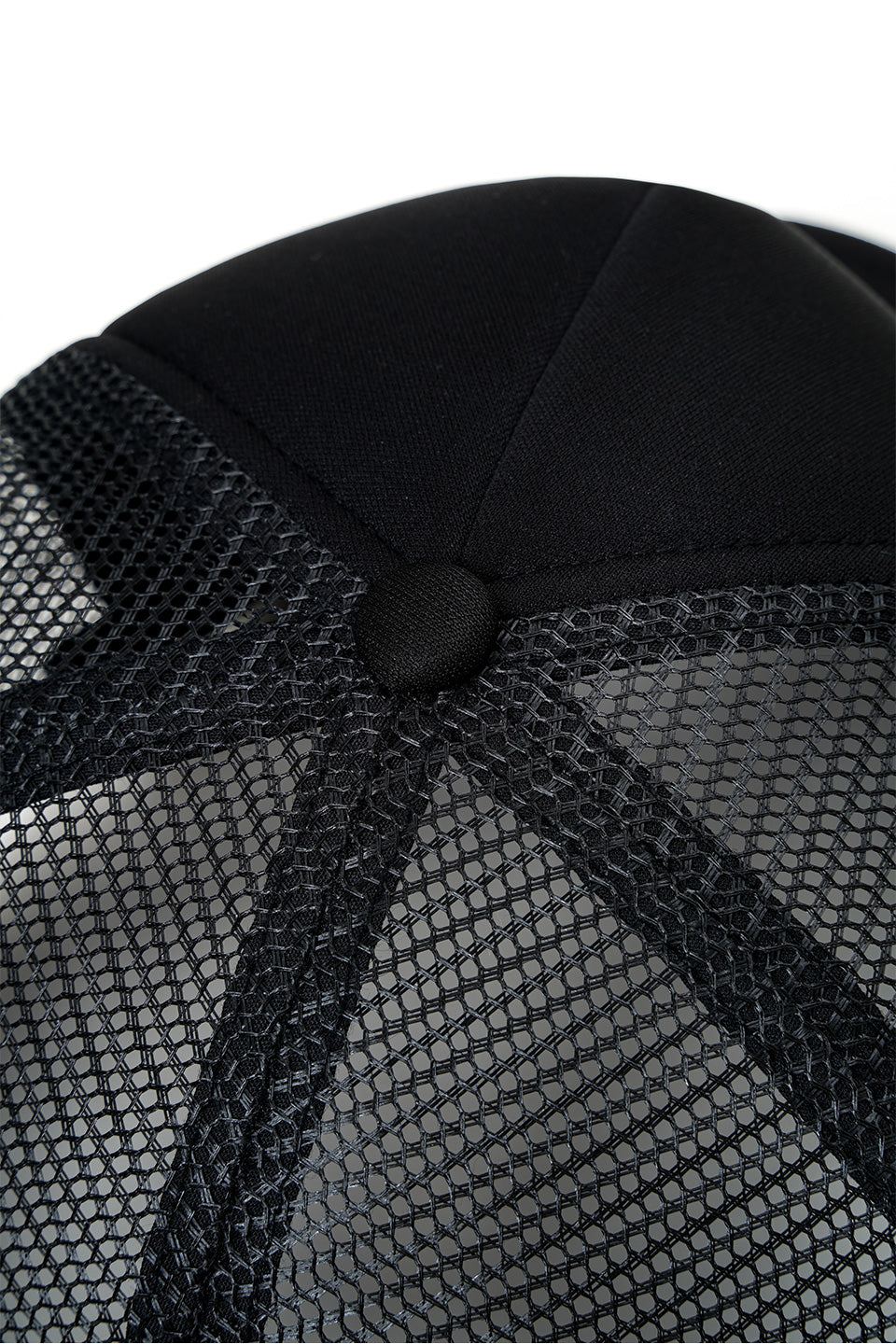 9090 X Supplier Cross Leather Patch Mesh Cap