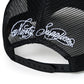 9090 X Supplier Cross Leather Patch Mesh Cap