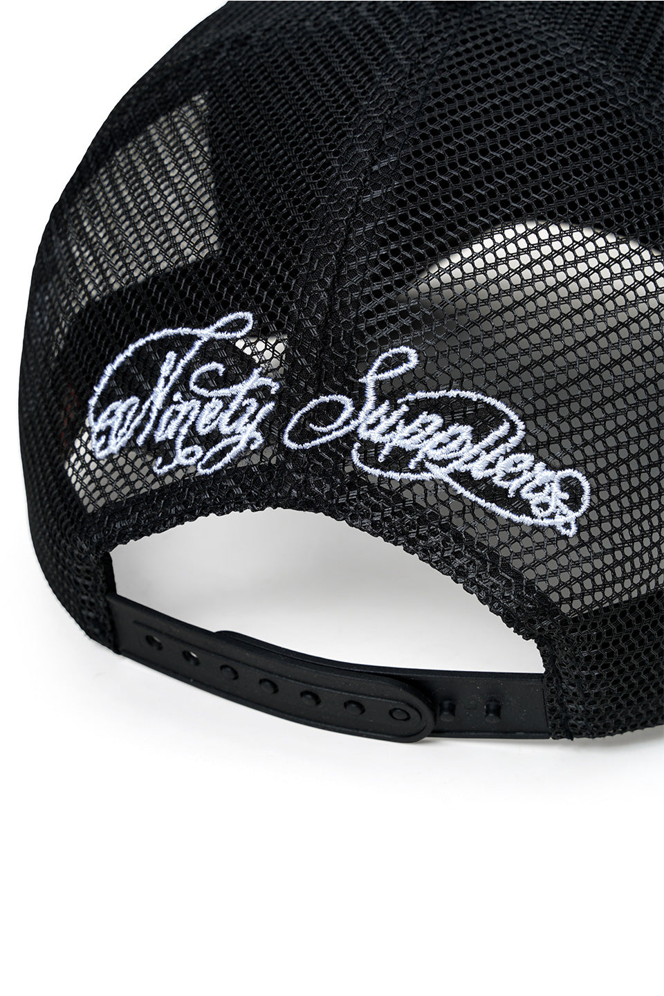 9090 X Supplier Cross Leather Patch Mesh Cap