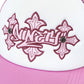 9090 X Supplier Cross Leather Patch Mesh Cap