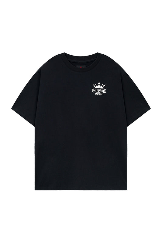 9090 X Supplier Crown Cross Rhinestone Tee