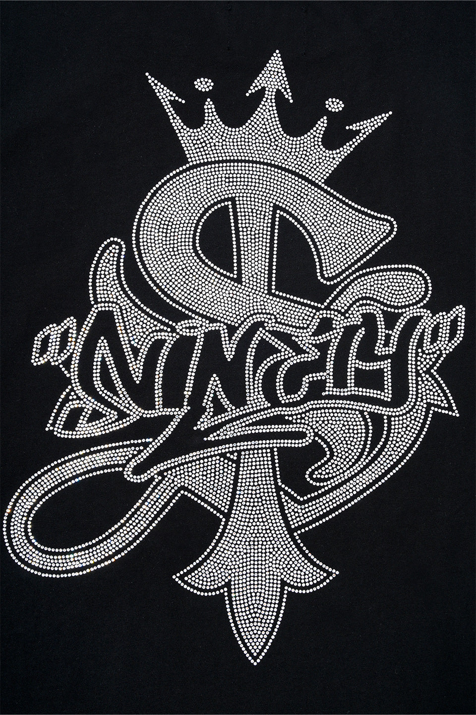 9090 X Supplier Crown Cross Rhinestone Tee
